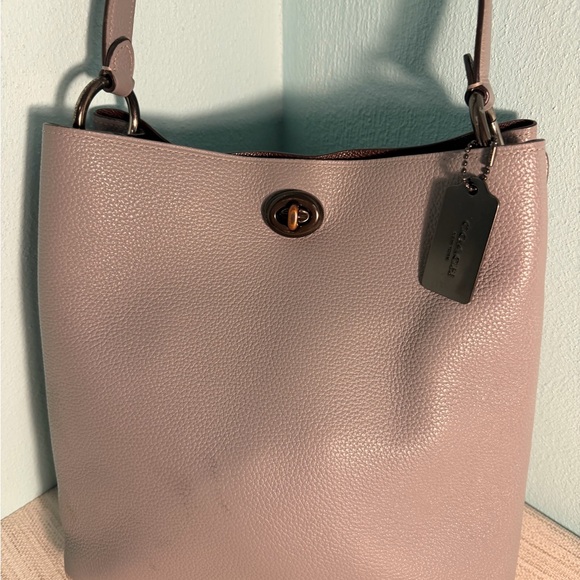 Coach Pebble Gray Shoulder Bag Charlie 55200 shoulder or Crossbody - Picture 2 of 11